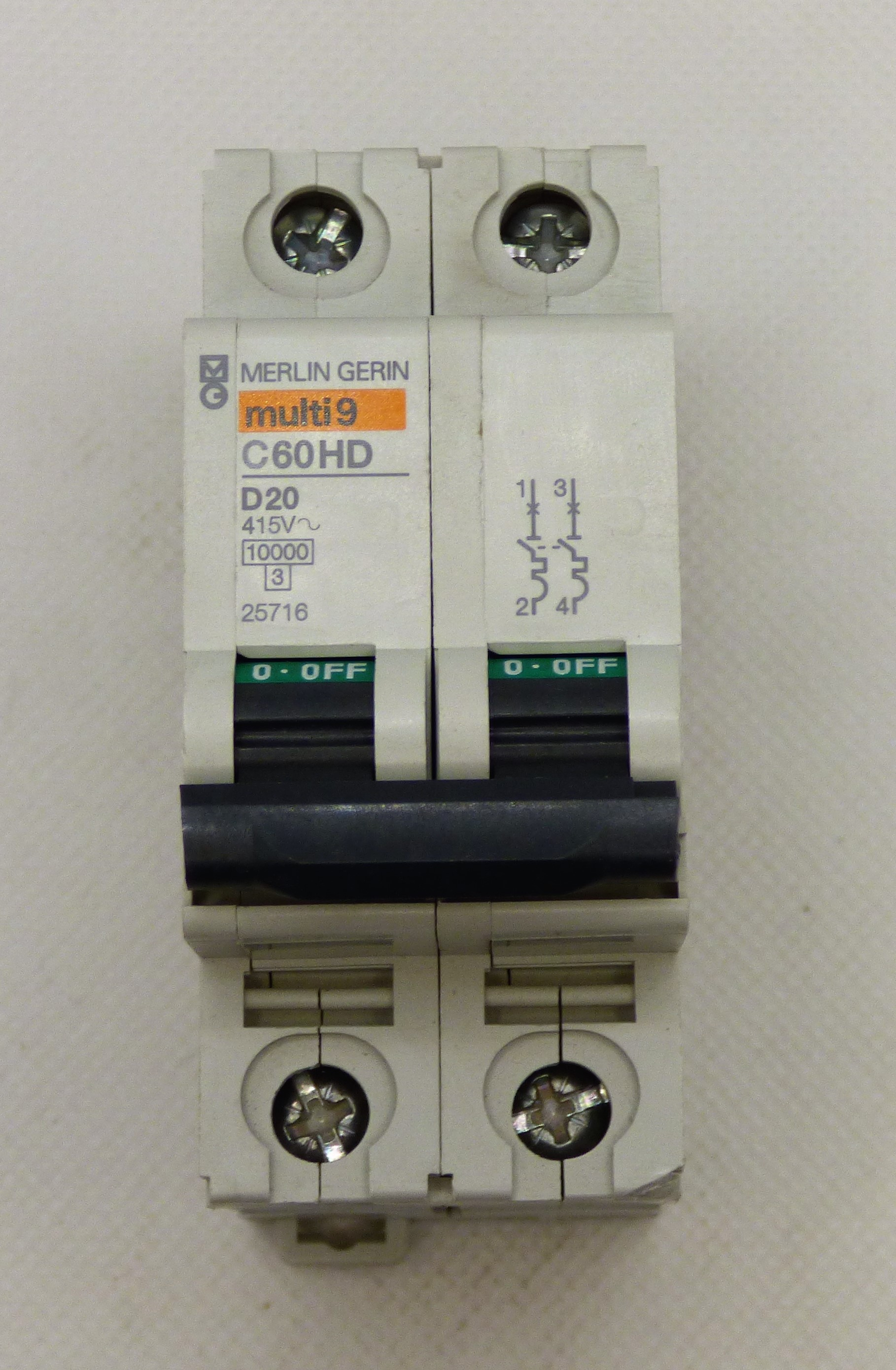 2P 20A TYPE D MCB 2P 20A TYPE D MCB